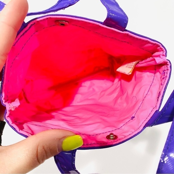 Vintage 1991 Barbie Confetti Print Mattel Pyramid Mini Purse Handbag - Picture 3 of 4